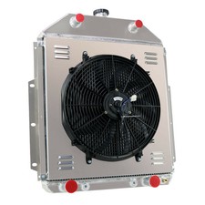 4 Rows Radiatorshroud Fan For 19421952 Ford F1 F2 F3 Trucks Flathead Config