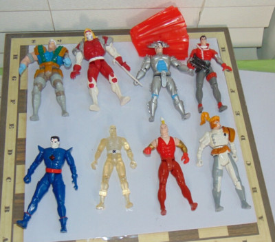 Vintage X-Men Lot 8 Toy Biz Kane Stryfe Mr Sinister Ice Man Cable Mega Red 1992