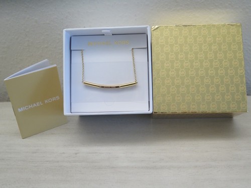 michael kors gold bar necklace