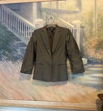 Women's Long Sleeve Lined Gray Blazer/Jacket By DKNY Sz. 2
