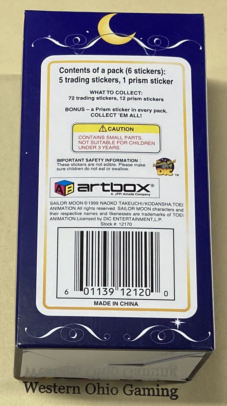 Sailor Moon Series 2 Trading Stickers Box NEW 24 Packs - Picture 3 of 3