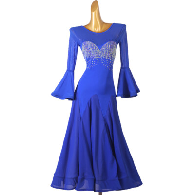 NEW Latin Ballroom Dance Dress Modern Salsa Waltz Standard Long Dress#F755  | eBay