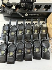 12 Motorola CLS1410 2-way Radios With Multi-charger  Use Excellent Condition