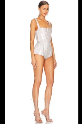 Bronx And Banco Zizi Playsuit - Silver- Bb-15076S US sz 4/S READ DESCRIPTION