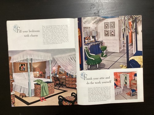 1951 ARMSTRONG LINOLEUM Publication - Mid-Century Modern 16 pages Color - Picture 8 of 17