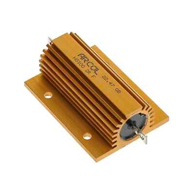 1pc ARCOL HS100 2R F Resistor, Aluminum Housing, Power Rating 100 W, Resistance