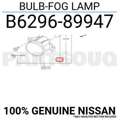 B629689947 Genuine Nissan BULB-FOG LAMP B6296-89947 | eBay