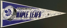 1991-92 Signed NHL Hockey Toronto Maple Leafs Autographed Pennant Glenn Anderson