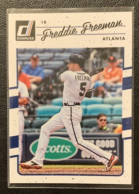 2017 Panini Donruss Freddie Freeman Braves/Dodgers Magenta Back #51 WS MVP?   