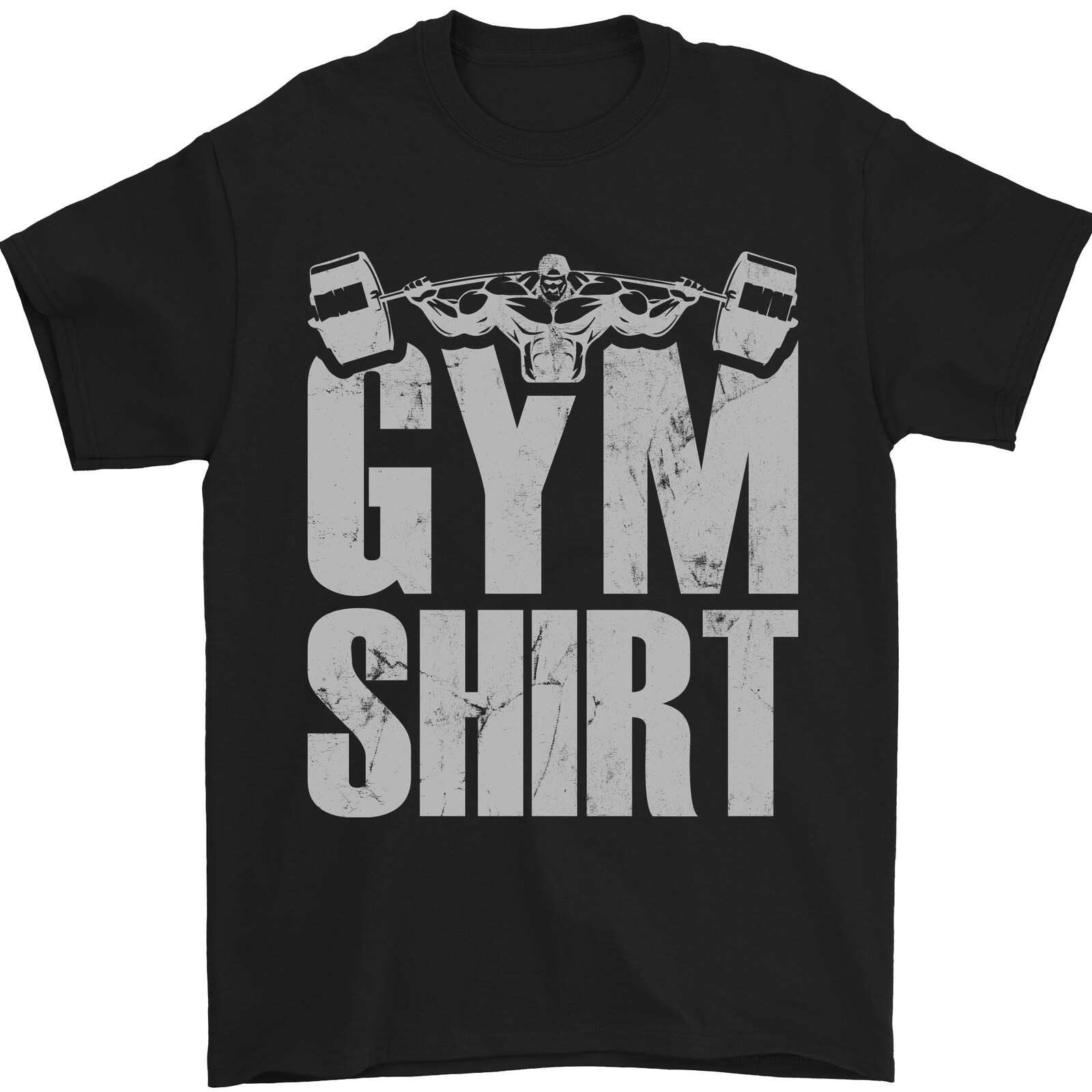 Gym Training Top Bodybuilding Weightlifting Mens T-Shirt 100% Cotton