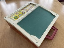 Vintage Fisher Price School Days Play Desk Only 176 1972 Chalkboard