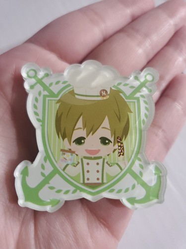 Free! Iwatobi Swim Club High Speed Cafe Acrylic Pin Badge Makoto Anchor - Picture 3 of 3