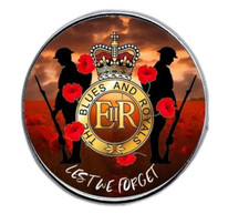 The Blues and Royals remembrance lest we forget lapel pin badge 25mm