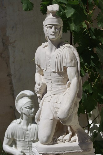 STATUA CENTURIONE/SOLDATO ROMANO IN CEMENTO 60cm DA GIARDINO - Imagen 5 de 5