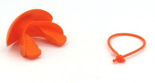 Battle Sports Science Standard Orange Oxygen Lip Protector Mouthguard Rugby - Photo 2/4