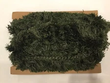 New M & J Trimmings 1.75 Inch Wide Forest Green Brushed Fringe 2.75 Yards Long