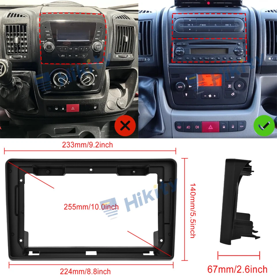 9" CarPlay 64G Android15 Radio Navi Für Fiat Ducato Peugeot Boxer Citroen Jumper - Bild 2 von 4