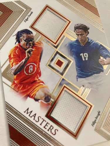 2022 FUTERA Edgar Davids Filipo Inzaghi Masters MA07 Game Used Dual Patch 01/05 - Picture 16 of 24