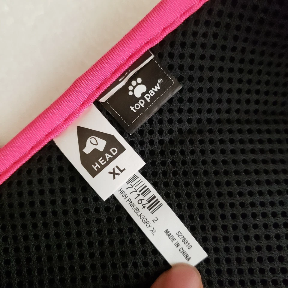 TOP PAW Pink, Black & Gray Reflective Dog Harness / Size Extra Large / NWT - Image 4 of 4