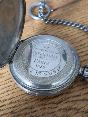 Ancienne Montre de Gousset Longines Médaille d'Or Paris 1878