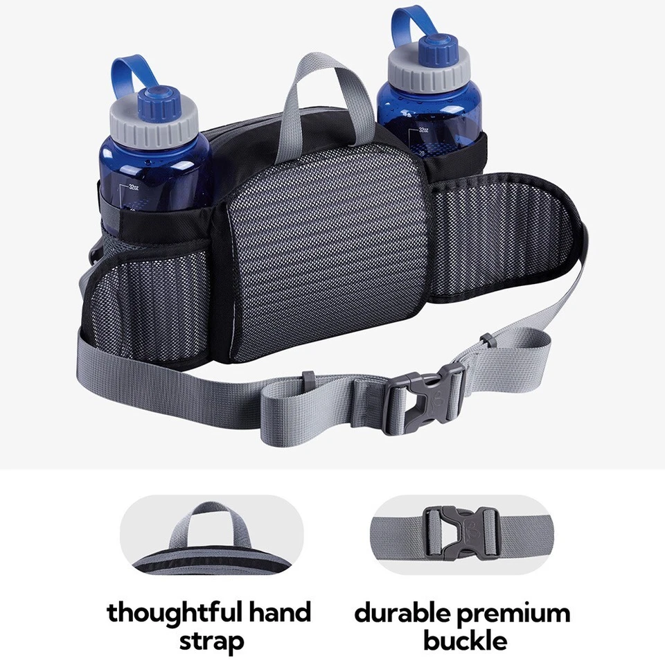 Waterfly Fanny Pack 2 Water Bottle Holders Hiking Running Large - Image 2 of 4
