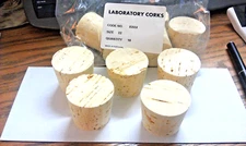 CORK, Push-In, Tapered, Round Cork Plugs,(5), Size 22, Fits 1-3/4" Large End ID