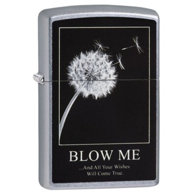 Zippo Lighter. Blow Me, Dandelion, Street Chrome - 29621, 20% Off,  NIB