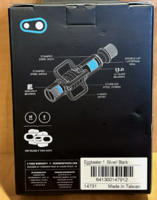 Crank Brothers Egg Beater 1 Pedals with Black Spring XC Trail