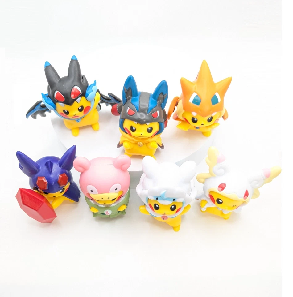 Pikachu Cosplay Figures - Set of 7 Pokemon Pikachu Cosplay Figurines - 2.5in NEW - Image 2 of 4