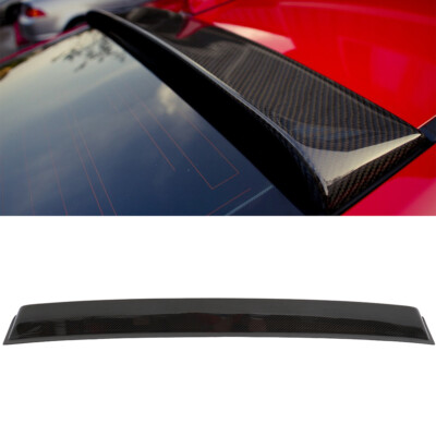 For 2003-2008 Nissan 350Z Coupe Glossy Carbon Fiber Rear Window Roof Spoiler