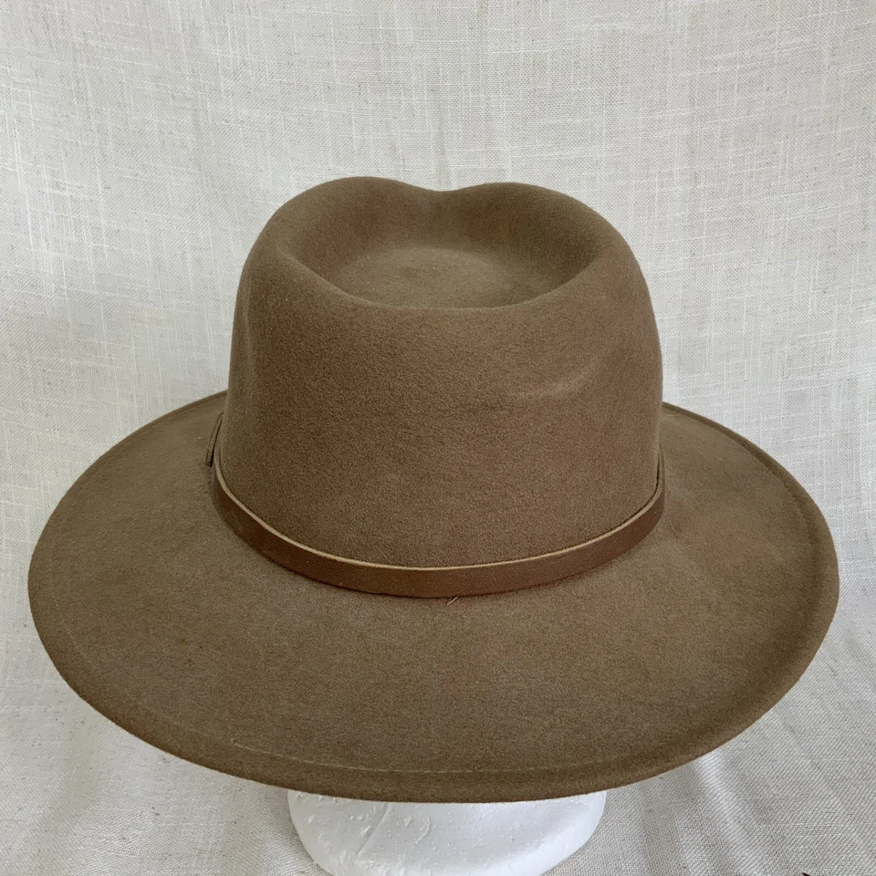 Sombrero de gángster Fedora vintage Pendleton para hombre marrón 100 % lana virgen EE. UU. A196-722 Foto 3 de 4