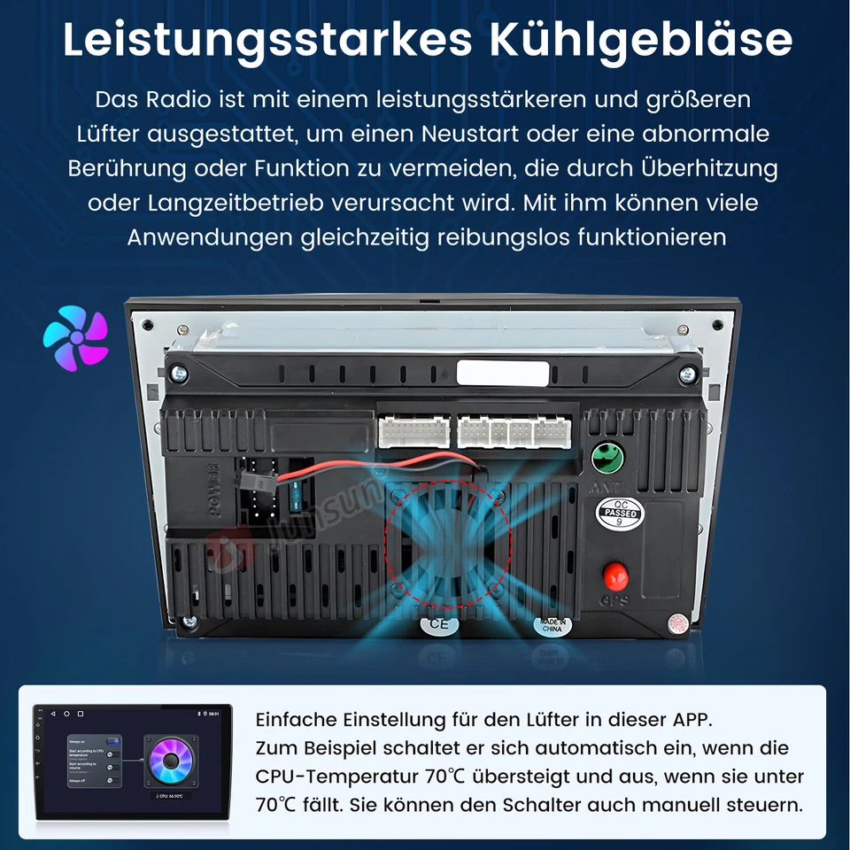 2+64G DAB+ Carplay Autoradio Android 14 GPS NAVI Für Opel Corsa D Astra H Vivaro - Bild 4 von 4