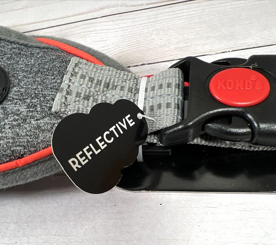 KONG On-The-GO Reflective Waist Pack Grey Red 50" w/ Pouch Dog Pet Outdoor - Image 4 of 4