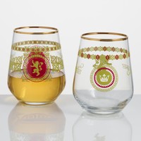 Game Of Thrones Lannister Stemless Wine Glasses Set Of 2 By World Market Game Of Thrones Lannister Stemless Wine Glasses Set Of 2 By World Market