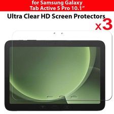 3 Pack Clear Screen Protectors Samsung Galaxy Tab Active 5 Pro 10.1" X350 X356B