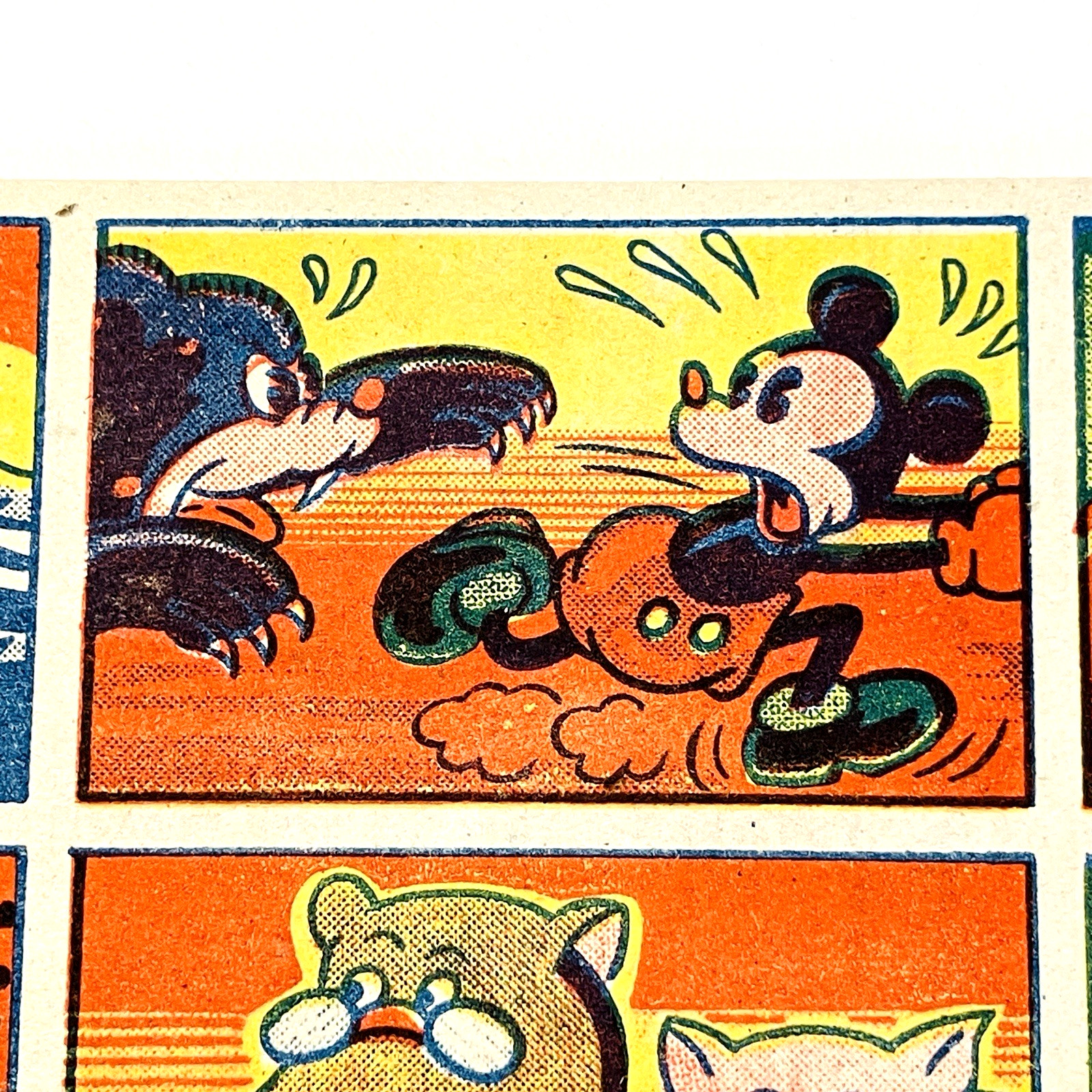 1930s Mickey Popeye Pato Donald japonés Menko Cards Set de 8 Vintage Disney