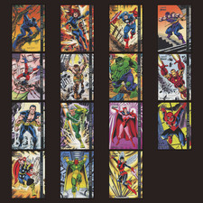 Set completo 15 carte Fleer Ultra Avengers Silver Age 2022 Spider-Man Hulk Thor