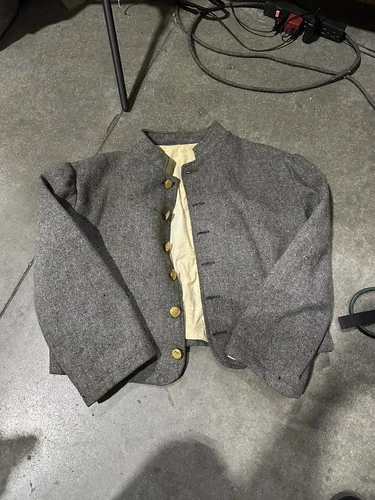 Used Civil War South Carolina Reenactment 1960s Wool Confederate Captains Jacket