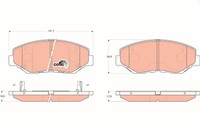Bremsbelagsatz Scheibenbremse Cotec TRW GDB3325 FüR Honda CR Element YH 5 2 RD5