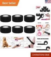 Versatile 6 Pack 1 Inch Self-Adhesive Bandage Wrap - Ideal for Pets  Sports