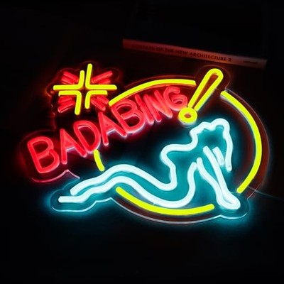 Insegne Luminose Bada Bing Girl Insegne Al Neon Bar Home Art Insegna Al Neon Rossa Per Ragazza Camera Da Letto Finestra Soggiorno Festa Di Nozze