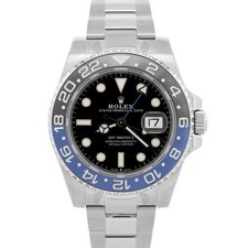 CARTE ADESIVE MAI INDOSSATE Rolex GMT-Master II BATMAN 40mm Watch 126710 BLNR BOX