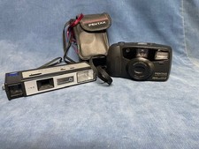 Pentax IQZoom 80-e 35mm Camera AND Continental Tele-Flash T52 Untested