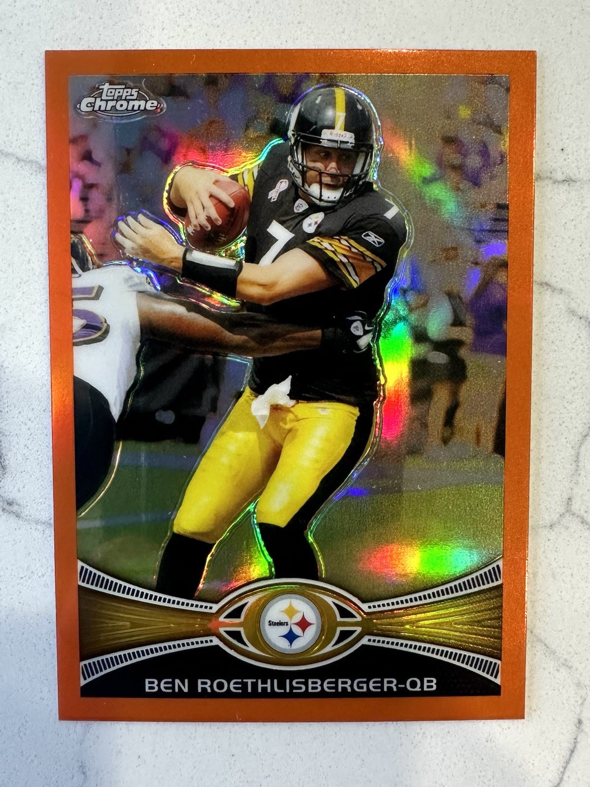 2012 Topps Chrome BEN ROETHLISBERGER Orange Refractor🔥Pittsburgh Steeler Legend