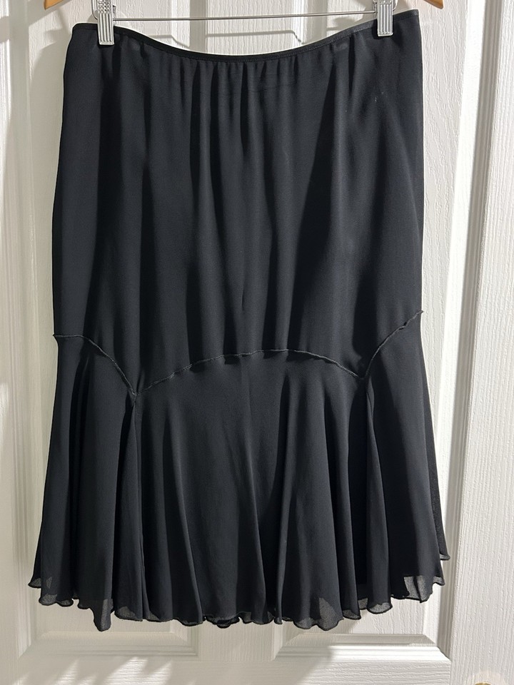 Anthea Crawford Womens Black  Asymmetrical Skirt Size 14