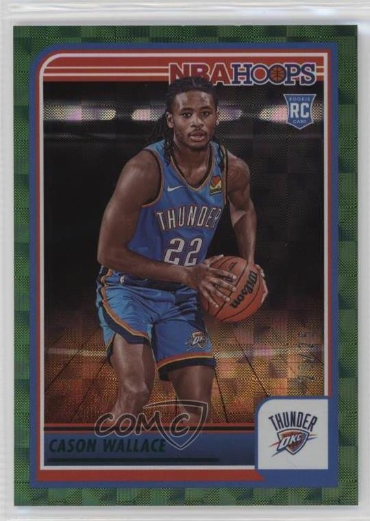 2023-24 Panini NBA Hoops Rookies Hyper Green 20/25 Cason Wallace #252 lz7