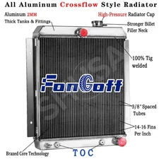 3-Rows Aluminum Radiator fit 1947-54 Chevy Pickup 3100 3600 3800 Truck Suburban