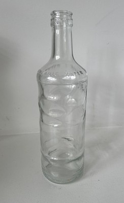 LEERE Deko Flasche Vulkan Wasser ANIOL Welleneffekt Glas