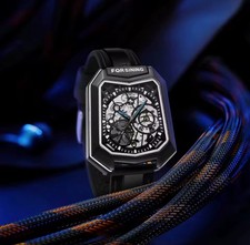 Richard Fashion Style Rapper Mille Black Deal Skeleton Mechanical Watch