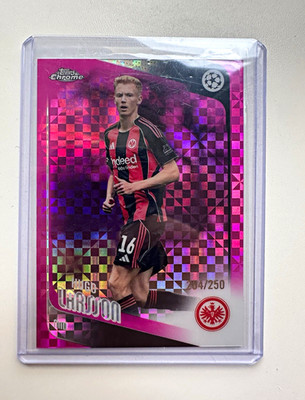 Topps Chrome 2025-26 UEFA Club Competitions Hugo Larsson #36 Eintracht /250